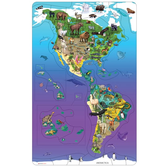 Purchase The Animal Magnetism Magnetic Wildlife Map Puzzle North